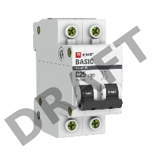 Автоматический выключатель EKF mcb4729-2-25C 2P 25А (C) 4,5кА ВА 47-29 EKF Basic
