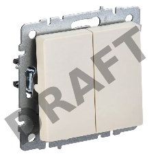 Выключ. 2-кл. IEK BRITE 10А ВС10-2-0-БрКр беж.