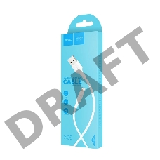 Кабель USB 2.0 hoco X25, AM/Lightning M, белый, 1м