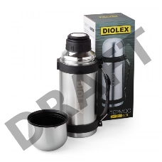 Термос Diolex DXT-500-1, универсальный 500 мл., ремешок в комплекте, нержавеющая  сталь