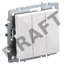 Выключатель 3-кл. СП BRITE ВС10-3-0-БрБ 10А бел. IEK BR-V30-0-10-K01