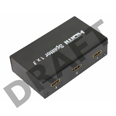 Делитель гнездо HDMI на 3 гнезда HDMI, металл  REXANT