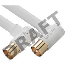 Кабель GCR 5.0m антенный (коаксиальный) TV M угловой / TV M угловой, GCR-52335