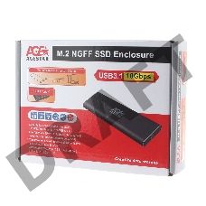 USB 3.1 Type-C  Внешний корпус M.2 NVME (M-key)  AgeStar 31UBNV1C (GRAY), алюминий, черный