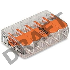 Клемма компактная Wago 221-415 5х(0,2-4,0 кв.мм)