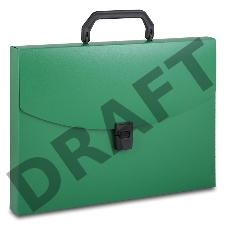 Портфель Бюрократ -BPP01GRN 1 отдел. A4 пластик 0.7мм зеленый