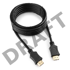 Кабель HDMI Gembird/Cablexpert, 3.0м, v1.4, 19M/19M, серия Lihgt, черный, позол.разъемы, экран (CC-HDMI4L-10)