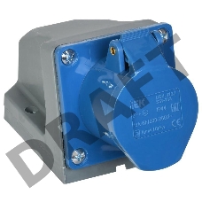 Розетка ОП 16А 220В 2P+PЕ ССИ-113 IP44 ИЭК PSR11-016-3