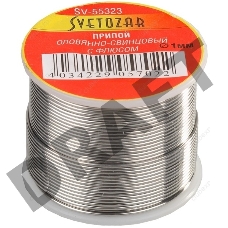 Припой СВЕТОЗАР SV-55325-100  оловянно-свинцовый 30% sn / 70% pb 100гр