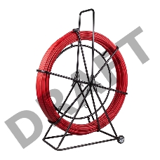 Протяжка кабельная (УЗК в тележке), стеклопруток d=11,0 мм, 150 м красная