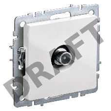 Розетка телев. IEK Brite РТВ10-0-БрБ BR-A10-P-K01 1 розетка проходная одинар. скрыт. белый (упак.:1шт)