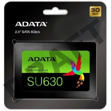 Твердотельный накопитель SSD ADATA SU630SS Client SSD 960GB  ASU630SS-960GQ-R SATA 6Gb/s, 520/450, IOPS 40/65K, MTBF 1.5M, 3D QLC, 200TBW, RTL