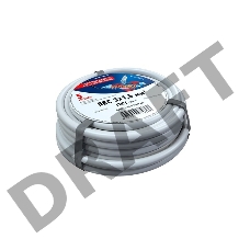 Провод соединительный ПВС 3x1,5 мм², белый, длина 5 метров, ГОСТ 7399-97  REXANT