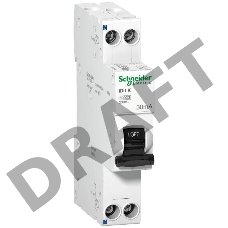 Выключатель автоматический дифференциального тока 2п C 25А 30мА тип AC 6кА iDif K 1мод. SchE A9D63625