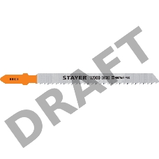 Полотна STAYER, T101B, для эл/лобзика, HCS, по дереву, ДСП, ДВП, T-хвост., шаг 2,5мм, 75мм, 2шт