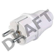 Вилка Iek EVP10-16-01-K01 ВПп10-01-Ст разборная прямая с з/к 16А белая