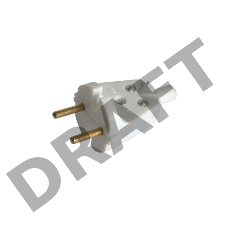 Вилка электрич. без заземл. бел. 6А 250В IP20 бел. с кембр. БЕЛТИЗ В6-001