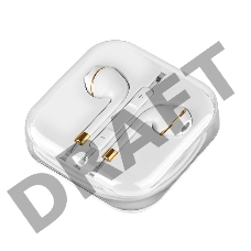 Проводные наушники-вставки с микрофоном Hoco M1 White для Apple