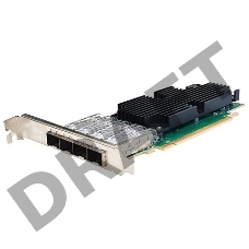 Сетевая карта Silicom 25Gb PE425G4i81L-XR Quad Port SFP28 25 Gigabit Ethernet PCI Express Server Adapter X16 Gen4, Low Profile, Based on Intel E810-CAM1, Support DAC cable