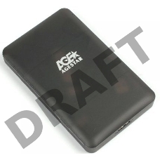Внешний корпус для HDD/SSD AgeStar 3UBCP3 SATA пластик черный 2.5