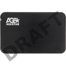 Внешний корпус для HDD AgeStar 3UB2A8-6G SATA алюминий черный 2.5