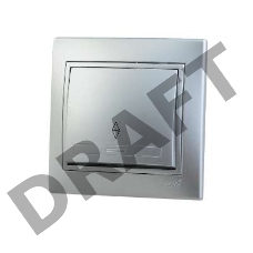 Выключатель проходной 1-кл. СП Мира 10А IP20 метал. сер. LEZARD 701-1010-105