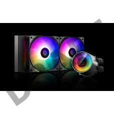 Комплект водяного охлаждения DEEPCOOL CASTLE 240 RGB V2 LGA20XX/LGA1366/LGA115X/TR4/AM4/AM3/+/AM2/+/FM2/+/FM1 (6шт/кор,TDP 250W, ARGB Lighting, Anti-Leak edition, PWM, DUAL FAN) RET
