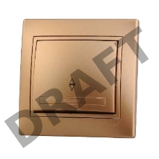 Выключатель проходной 1-кл. СП Мира 10А IP20 метал. зол. LEZARD 701-1313-105