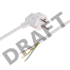 Шнур электрический с вилкой ПВС 3х1,0 мм2 1,5м (белый) REXANT