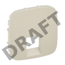  Лицевая панель для одиночных телефонных/информационных розеток. Слоновая кость Valena ALLURE.