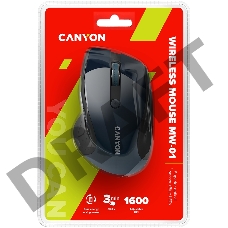 Мышь CANYON CNS-CMSW01BL Blue Gray pearl glossy USB {wireless mouse, optical tracking - blue LED, 2.4Ghz, 6 buttons, DPI 1000/1200/1600}