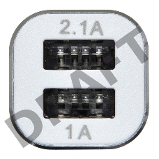 Автомобильное зар./устр. Digma DGCC-2U-3A-WG 3A универсальное белый