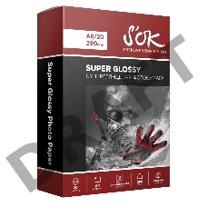 Фотобумага RC Super Glossy; 290gsm; A6*20 // Суперглянцевая; 290г/м2; формат А6; 20 листов RC