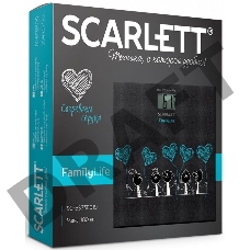 Весы напольные электронные Scarlett SC-BS33E019 черный/рисунок