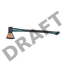 Топор 1800г. Кованый боек, удлинен. полностью обрезин. рукоятка Sturm!