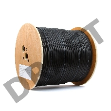 Кабель SkyNet Premium UTP outdoor 4x2x0,51 на тросу, медный, FLUKE TEST, кат.5e, однож., 305 м, на катушке, черный