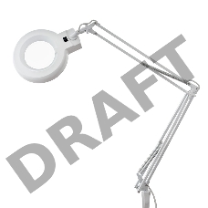 Лупа на струбцине REXANT, круглая, 8D, с подсветкой, белая