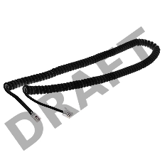 Кабель REXANT (18-2023) Шнур витой трубочный 2М телефонный черный 