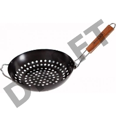 Решетка-гриль Diolex DX-P6102-B (Cковорода) для барбекю круглая d 28 cm (со складывающейся ручкой)