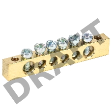 Шина PEN «земля-ноль» 6х9 мм 6/2 (6 групп/крепеж по краям) REXANT