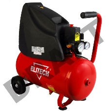 Компрессор поршневой Elitech КПБ 190/24 безмасляный 188л/мин 24л 1500Вт красный