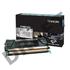 Тонер-картридж LEXMARK черный для Lexmark X746de\nLexmark X748de\nLexmark X748dte 12к