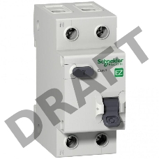 Выключатель автоматический дифференциального тока 2п (1P+N) C 10А 30мА тип AC 4.5кА EASY9 2мод. SchE