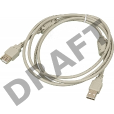 Кабель-удлинитель USB2.0 USB2.0-AM-AF-1.8M-MG USB A (m)/USB A (f) 1.8м феррит.кольца