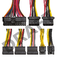 Блок питания 350W ExeGate EX292231RUS F350AS (Flex ATX, for ITX case, APFC, КПД 80% (80 PLUS), 4cm fan, 24pin, (4+4)pin, PCI-E, 3xSATA, 2xIDE)
