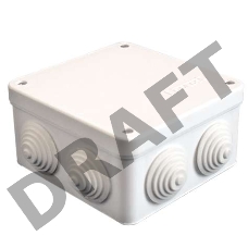 Коробка распр. ОП 105х105х56 7 выходов 4 гермоввода IP54 крышка на винтах бел. Epplast 110041