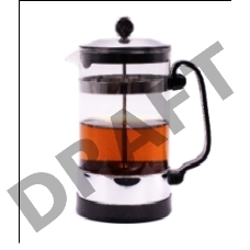 Френч-пресс TECO TС-P7080 0,8 л. из пластика и стекла черный