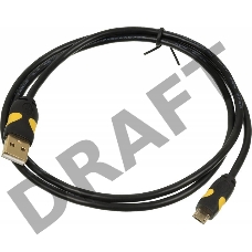 Кабель USB2.0 2A Smooth Connector USB A (m)/micro USB B (m) 1м Позолоченные контакты