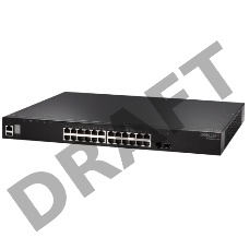 Коммутатор  ECS4510-28T Edge-corE 24 x GE + 2 x 10G SFP+ ports + 1 x expansion slot (for dual 10G SFP+ ports) L2+ Stackable Switch, w/ 1 x RJ45 console port, 1 x USB type A storage port, RPU connector, fan-less design, Stack up to 4 units {3}