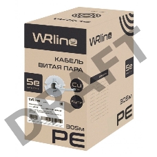 Кабель информационный WRline WR-FTP-4P-C5E-PE-BK кат.5E F/UTP 4X2X24AWG PE внешний 305м черный